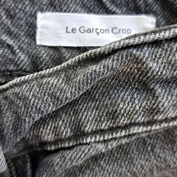 FRAME Denim Le Garcon Wilkinson Destruct Crop Jean Size 27 - Picture 7 of 11